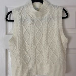 White cropped vest